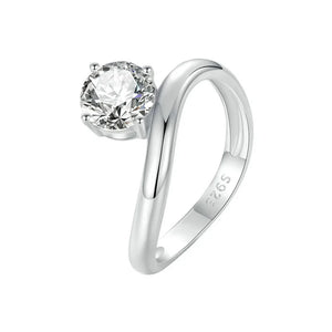 Women's 100% 925 Sterling Silver Moissanite Engagement Ring