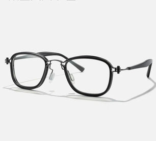 Men's Titanium Frame Full-Rim Square Shaped Luxury Trendy Glasses