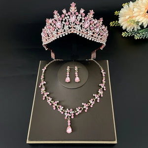 Women's Zinc Alloy Geometric Bridal Wedding Crown Jewelry Sets