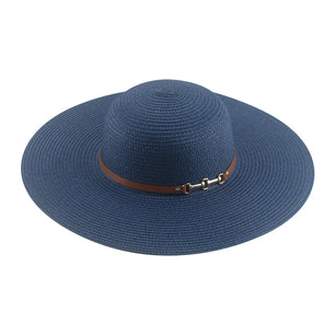 Women's Straw Solid Pattern Glamorous Sun Protection Brim Hat