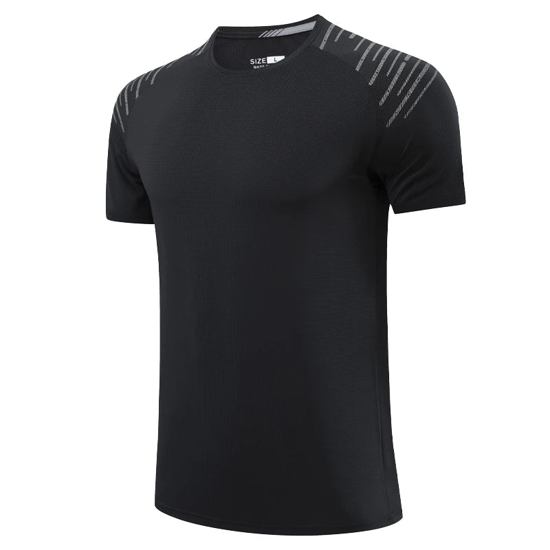 Men's Polyester Short Sleeve Pullover Closure Sportswear T-Shirt