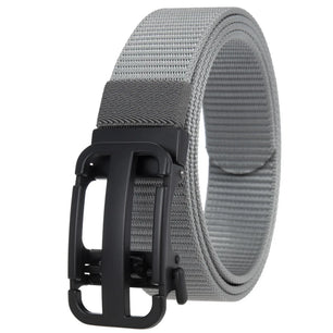 Men's Canvas Automatic Buckle Breathable Solid Pattern Belts