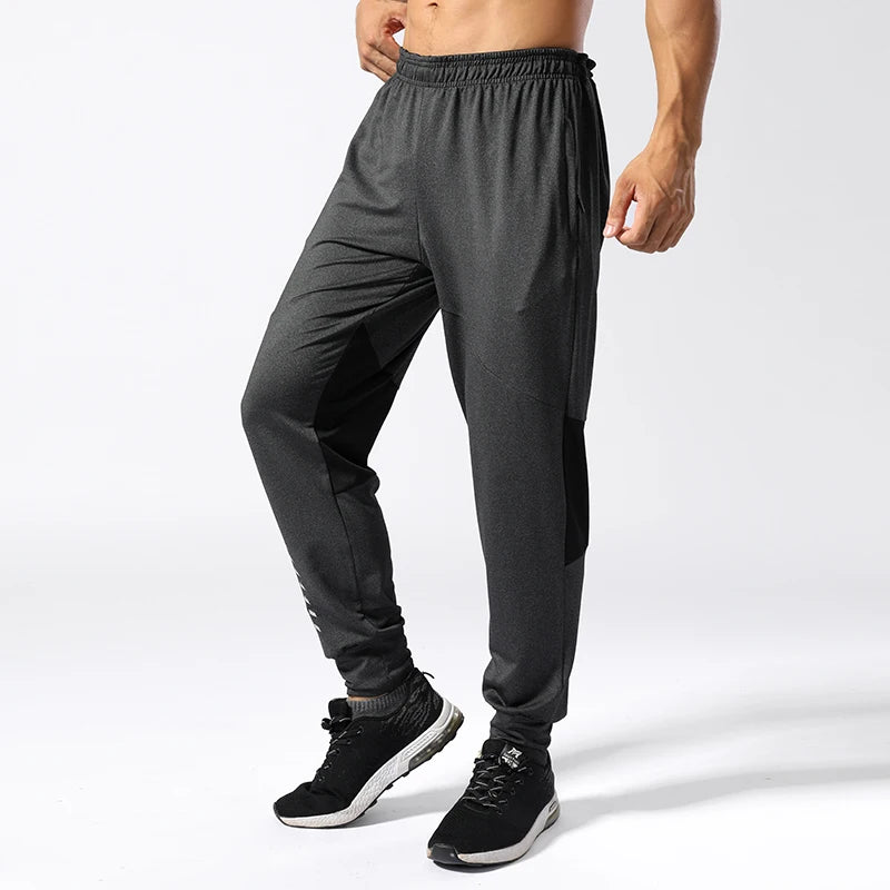 Men's Polyester Elastic Closure Quick-Drying Gymwear Trousers