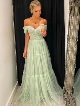 Women's Polyester Sweetheart Neck Off-Shoulder Evening Prom Dress