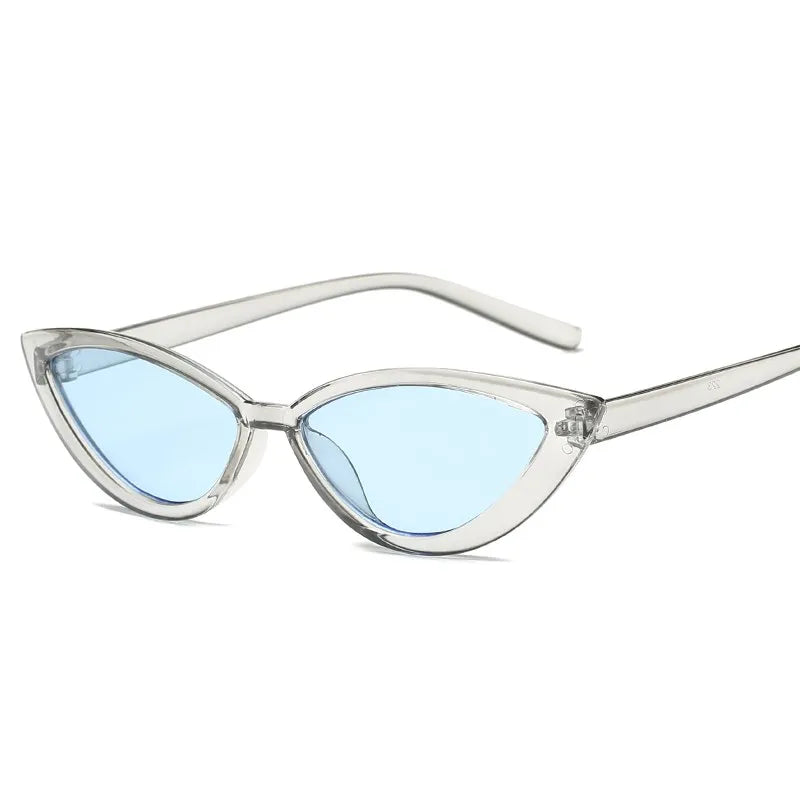 Women's Cat Eye Plastic Frame Retro Shades Trendy Sunglasses