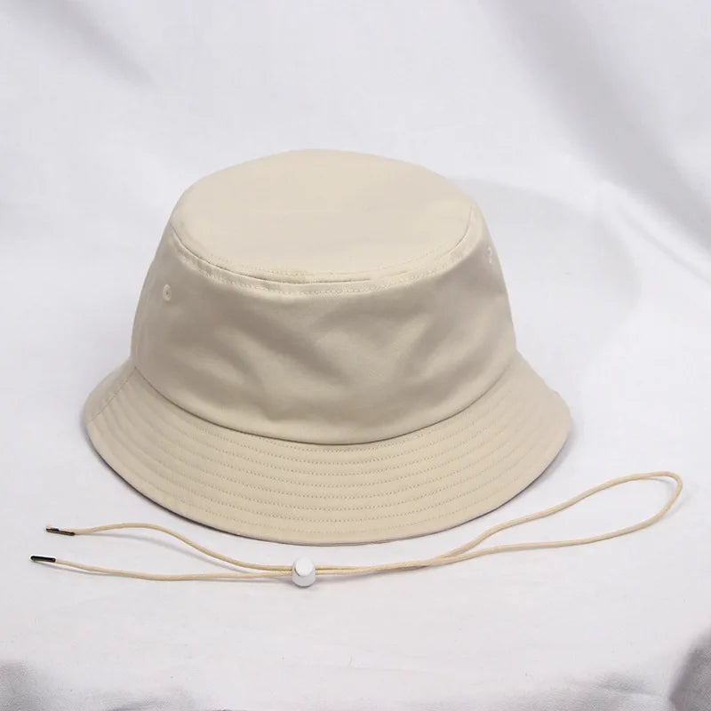 Men's Cotton Solid Pattern Sun Protection Casual Bucket Hats