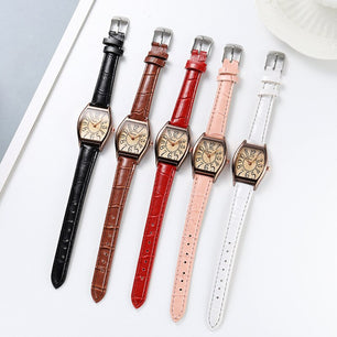 Kid's Alloy Case Buckle Clasp Tonneau Shape Quartz Wrist Watches