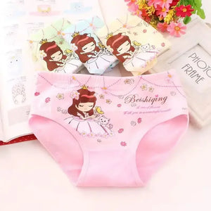 Kid's Girl 5Pcs Cotton Breathable Cartoon Underwear Panties