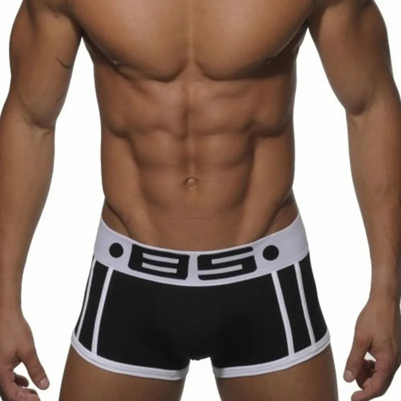 Men's 1 Pc Cotton Letter Pattern Quick-Dry Underwear Boxer Shorts