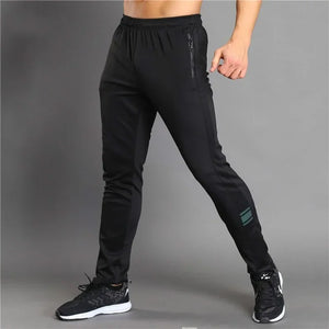 Men's Polyester Elastic Closure Quick-Drying Gymwear Trousers