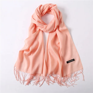 Women's Acrylic Neck Wrap Solid Pattern Trendy Elegant Scarf