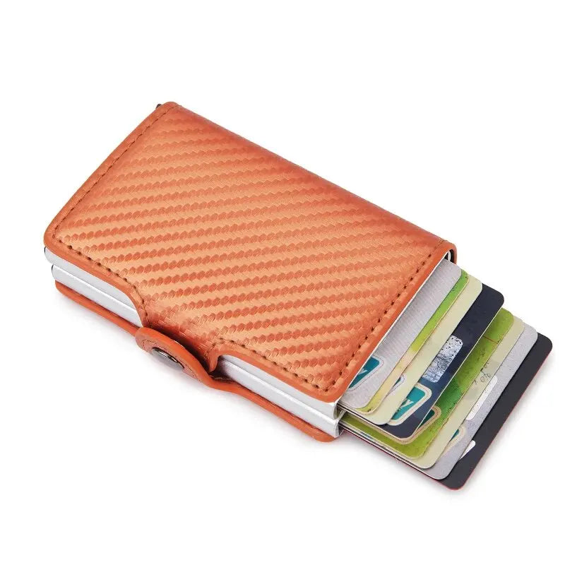 Men's Leather Hasp Closure Solid Pattern Card Holder Wallets