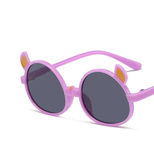 Kid's Resin Frame Acrylic Lens UV400 Cartoon Shaped Sunglasses