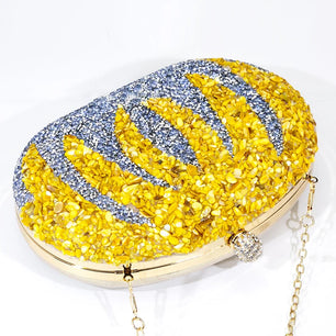 Women's Polyester Hasp Closure Rhinestone Evening Wedding Clutch