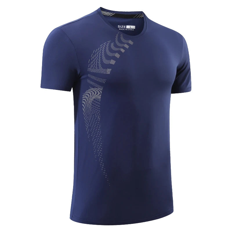 Men's Polyester Short Sleeve Pullover Closure Sportswear T-Shirt