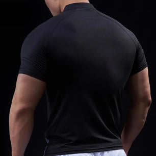 Men's Polyester Short Sleeve Pullover Closure Sportswear T-Shirt