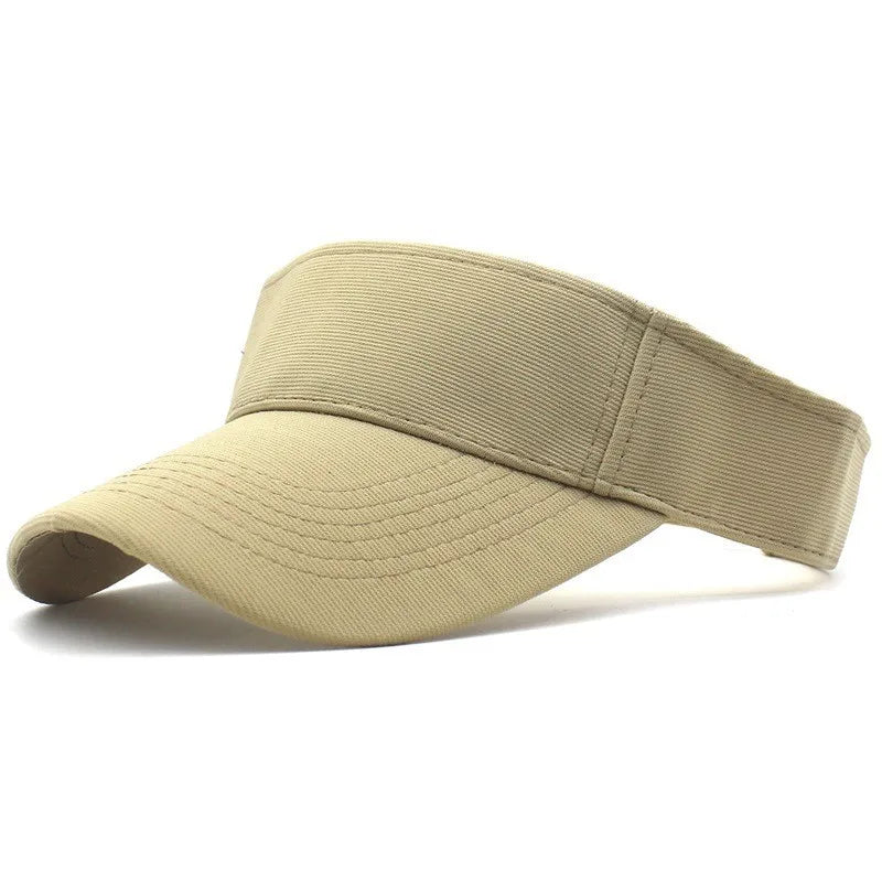 Women's Cotton Adjustable Strap Solid Pattern Sun Protection Hat