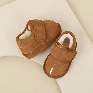 Kid's Suede Round Toe Non-Slip Solid Pattern Casual Wear Shoes