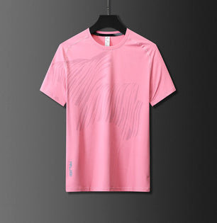 Men's Polyester Short Sleeve Pullover Closure Sportswear T-Shirt