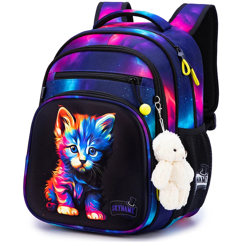 Kid's Polyester Zipper Closure Printed Trendy School Backpack