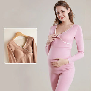 Women's Polyester Long Sleeves Solid Pattern Maternity Dress