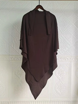 Women's Arabian Polyester Solid Pattern Casual Wear Long Hijabs