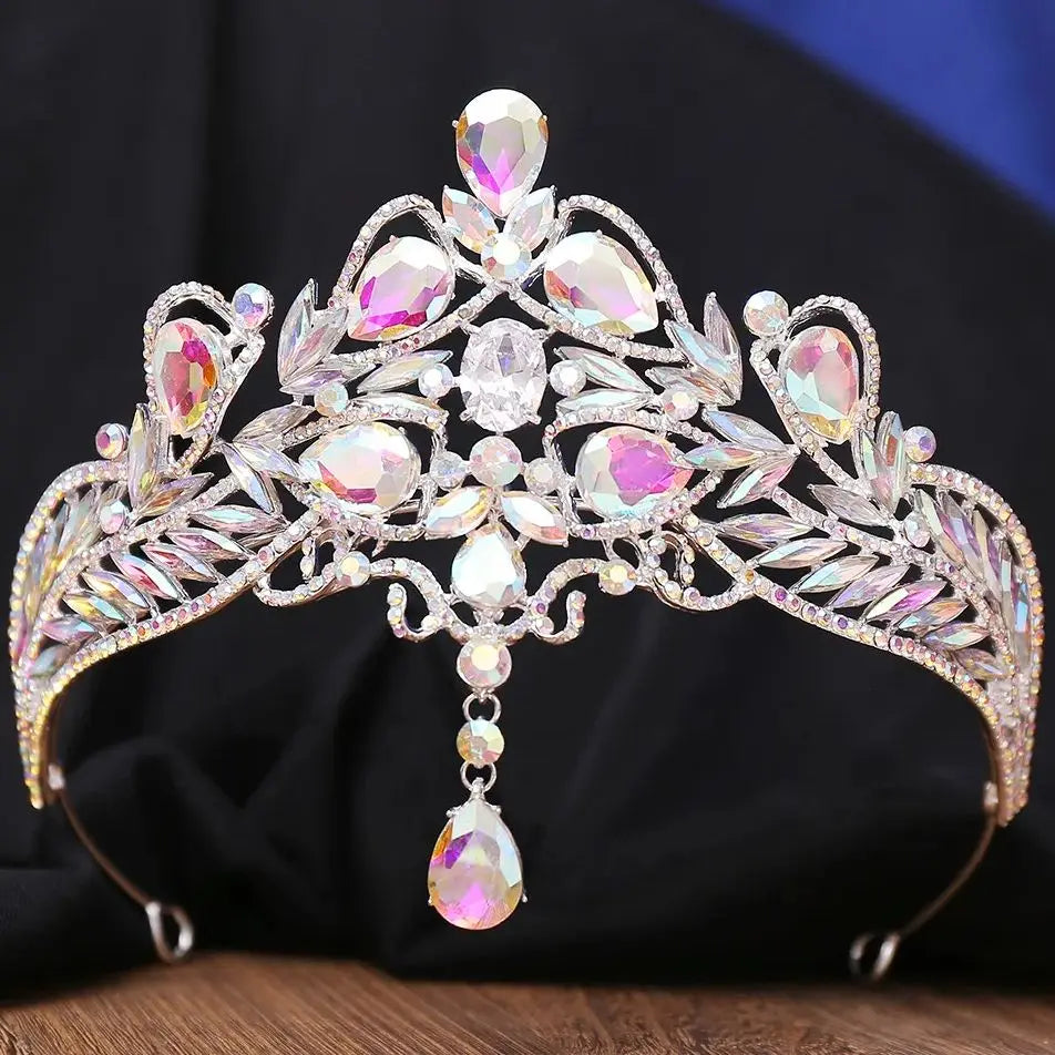 Women's Zinc Alloy Water Drop Pattern Tiaras Bridal Classic Crown