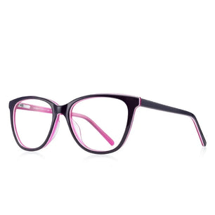 Kid's Cat Eye Acetate Frame Light Blocking Trendy Computer Glasses