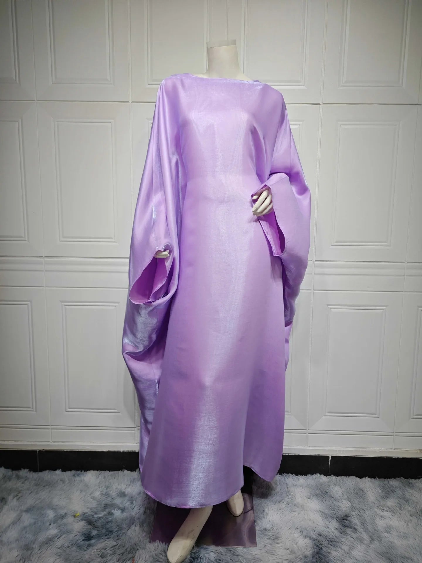 Women's Arabian Polyester Full Sleeve Solid Pattern Casual Dress