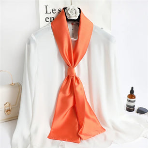 Women's Polyester Neck Wrap Solid Pattern Luxury Trendy Scarf