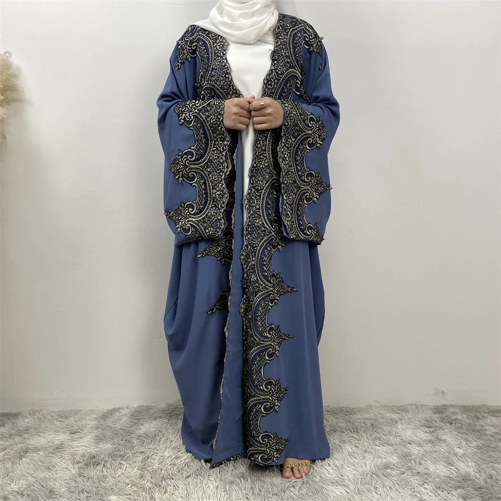 Women's Arabian Polyester Full Sleeves Printed Pattern Casual Abaya