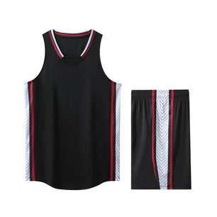 Men's Polyester V-Neck Sleeveless Printed Pattern Sportswear Set