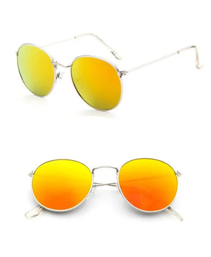 Women's Alloy Frame Polycarbonate Lens Round Shape Sunglasses