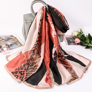 Women's Silk Neck Wrap Printed Pattern Trendy Beach Scarves