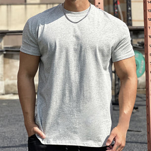 Men's Cotton Short Sleeve Pullover Closure Sportswear T-Shirt