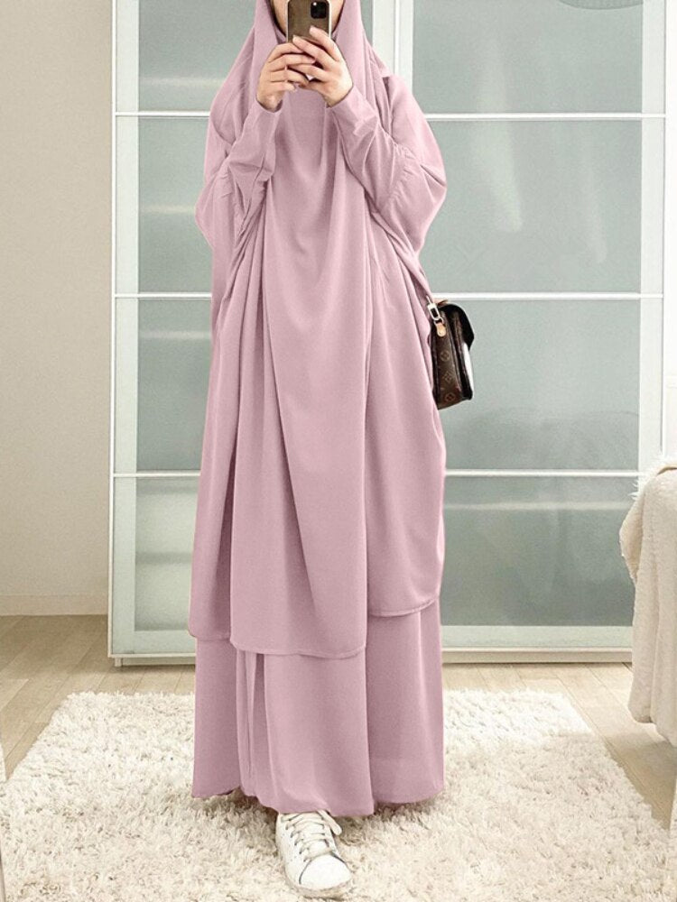 Women's Arabian Polyester Full Sleeve Solid Pattern Casual Abaya