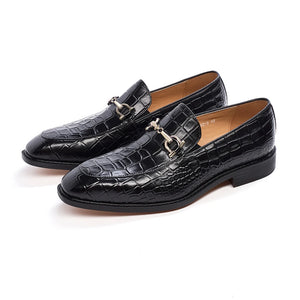 Men's Genuine Leather Pointed Toe Slip-On Closure Formal Shoes