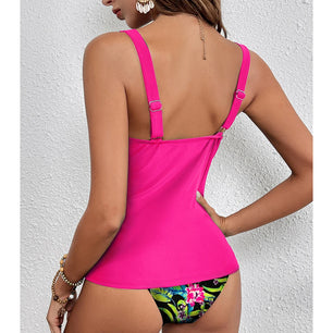 Women's Polyester Sweetheart-Neck Swimwear Backless Bikini Set