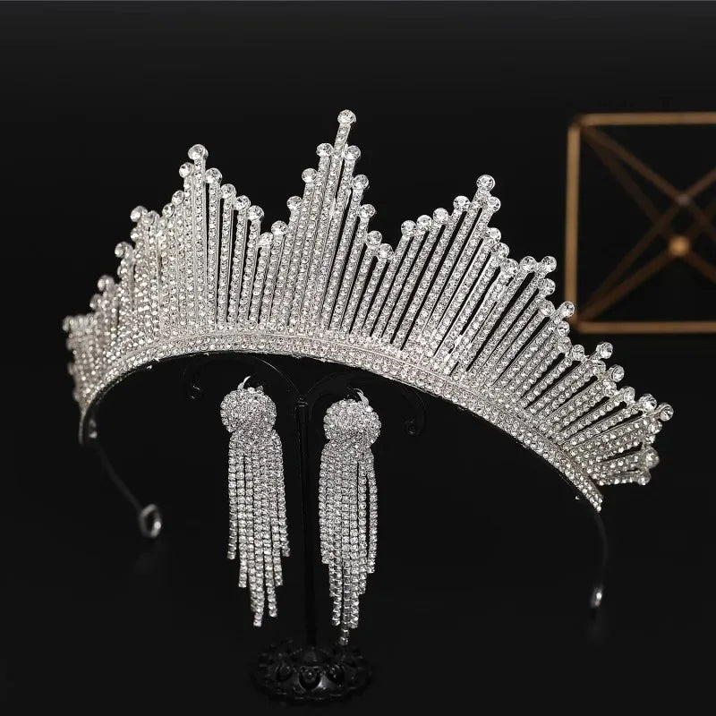 Women's Zinc Alloy Water Drop Bridal Wedding Crown Jewelry Sets