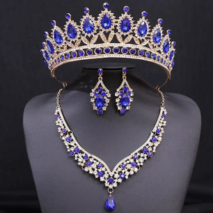 Women's Zinc Alloy Geometric Bridal Wedding Crown Jewelry Sets