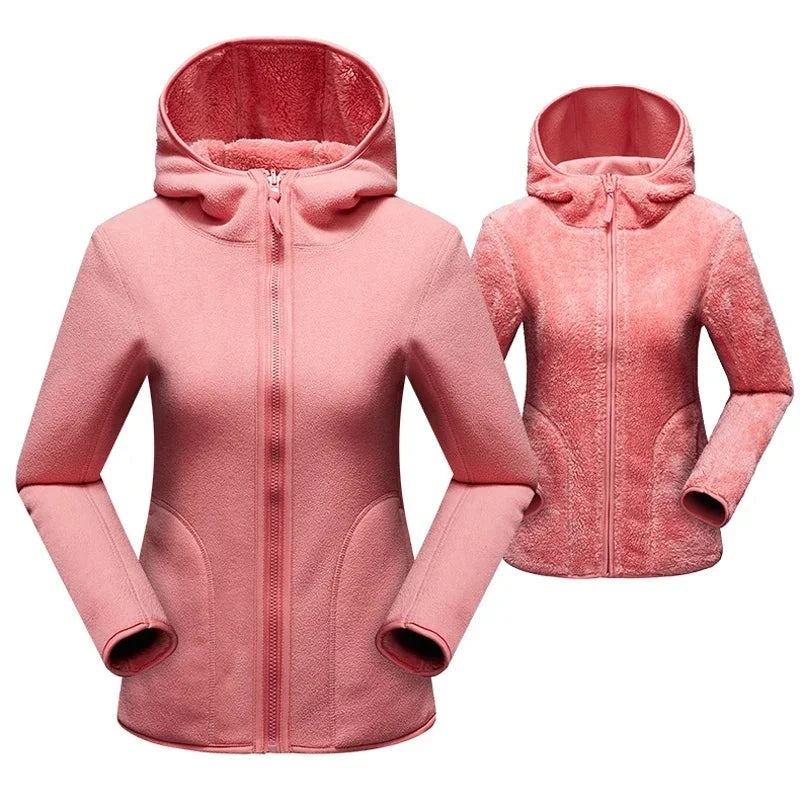 Women's 100% Polyester Full Sleeve Zipper Closure Solid Hoodies