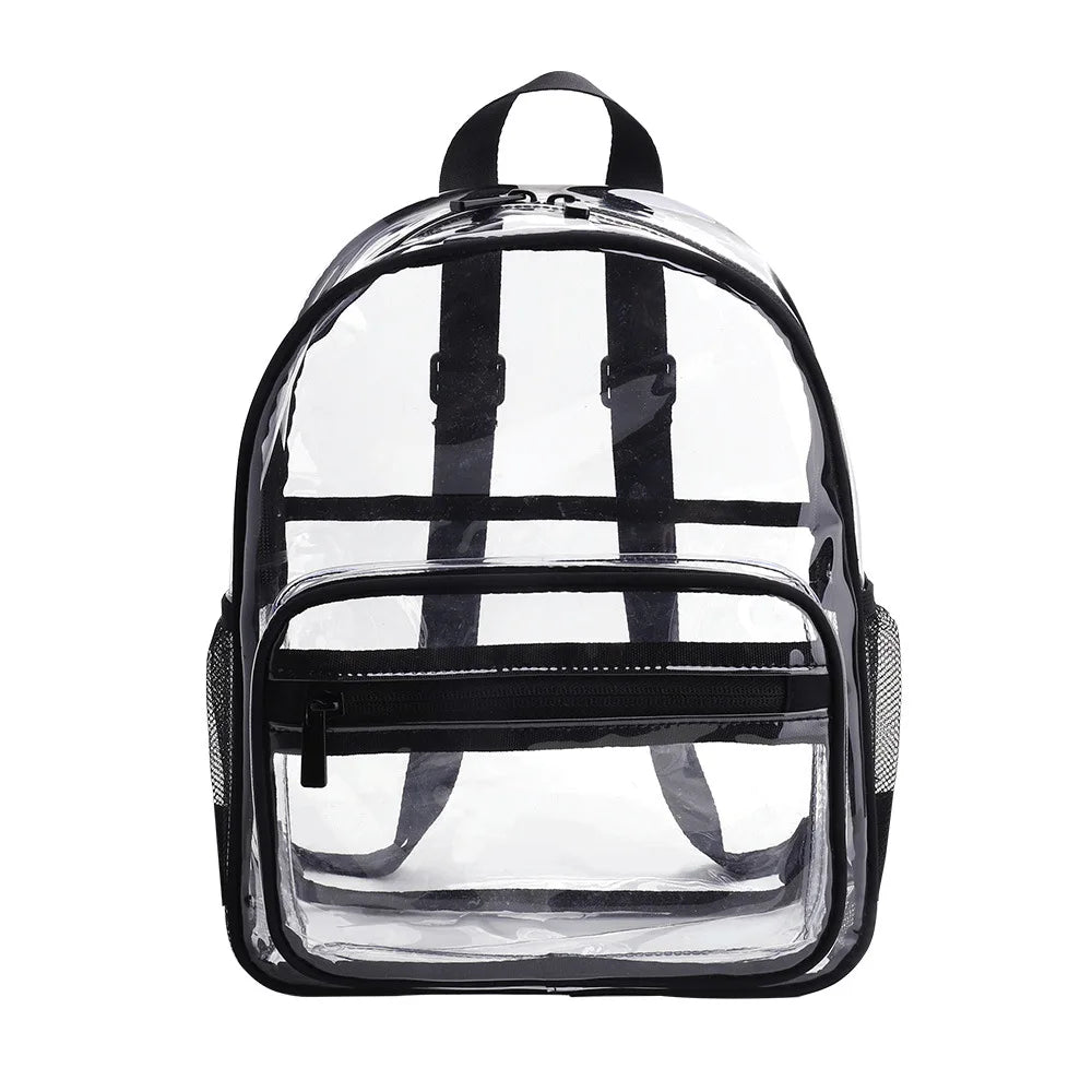 Kid's Nylon Zipper Closure Solid Pattern Trendy School Backpack