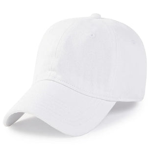 Men's Cotton Adjustable Strap Solid Pattern Casual Baseball Cap