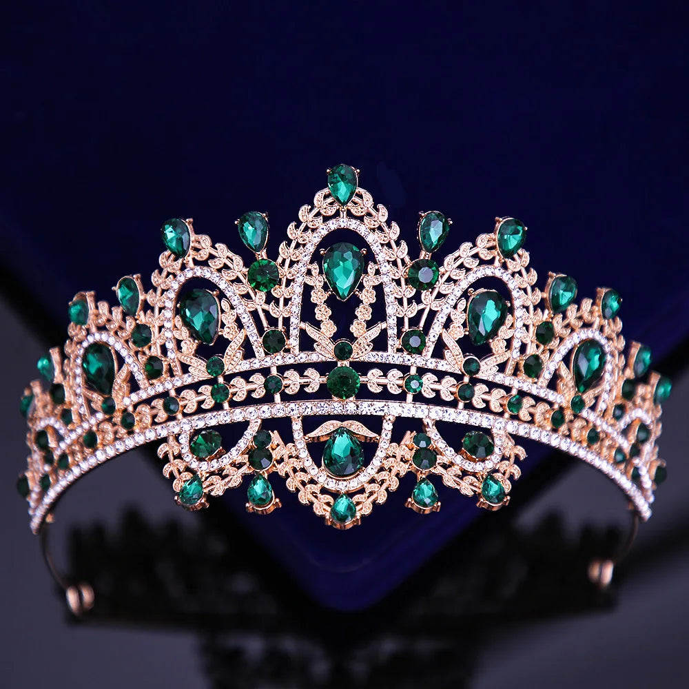 Women's Zinc Alloy Water Drop Pattern Tiaras Bridal Classic Crown