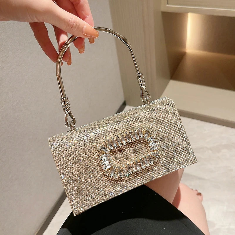 Women's PU Hasp Closure Sequined Pattern Bridal Wedding Clutch