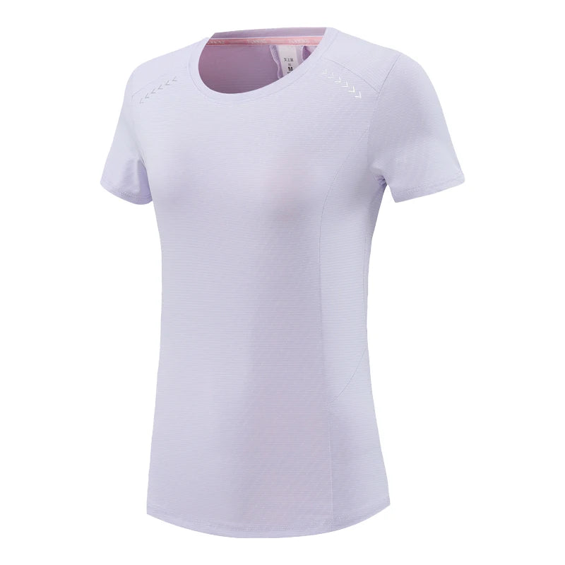 Women's Spandex O-Neck Short Sleeve Breathable Fitness Sport Tops