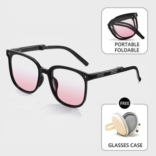 Women's Acetate Frame TAC Lens Square Shaped Foldable Sunglasses