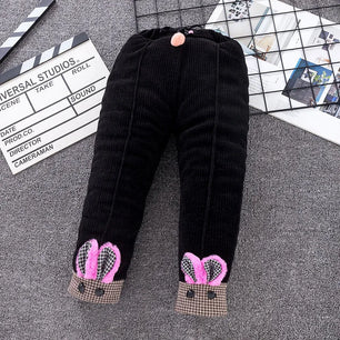 Kid's Cotton High Elastic Waist Closure Solid Pattern Pants