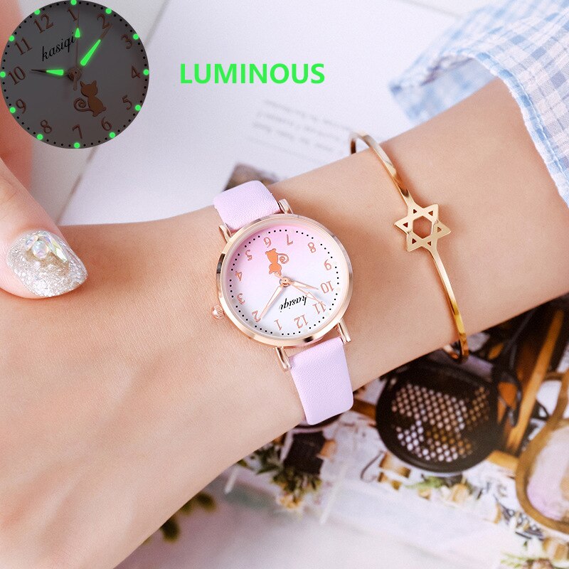 Kid's Alloy Case Buckle Clasp Luminous Waterproof Quartz Watches