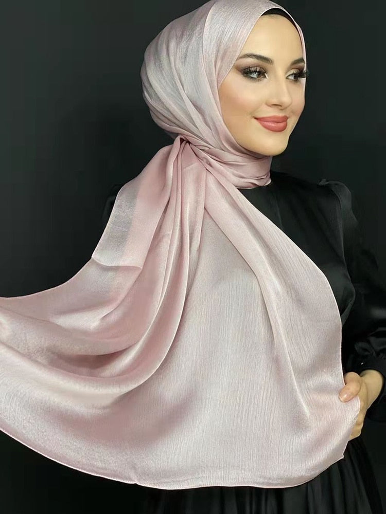 Women's Arabian Acetate Quick-Dry Head Wrap Casual Wear Hijabs